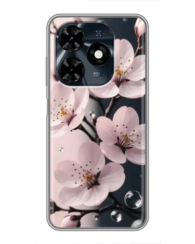 Чехол для TECNO Spark 20c с картинкой «Нежная сакура и капли» Чехол для TECNO Spark 20c с картинкой «Нежная сакура и капли»