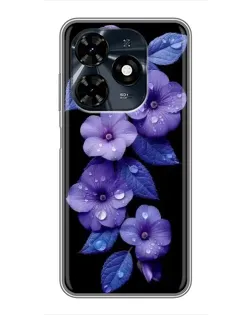 Чохол для TECNO Spark 20c з картинкою «Фіолетові квіти з росою» Чохол для TECNO Spark 20c з картинкою «Фіолетові квіти з росою»