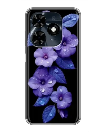 Чохол для TECNO Spark 20c з картинкою «Фіолетові квіти з росою» Чохол для TECNO Spark 20c з картинкою «Фіолетові квіти з росою»