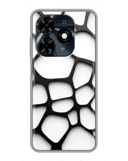 Чехол для TECNO Spark 20c с картинкой «Белая объемная сетка» Чехол для TECNO Spark 20c с картинкой «Белая объемная сетка»