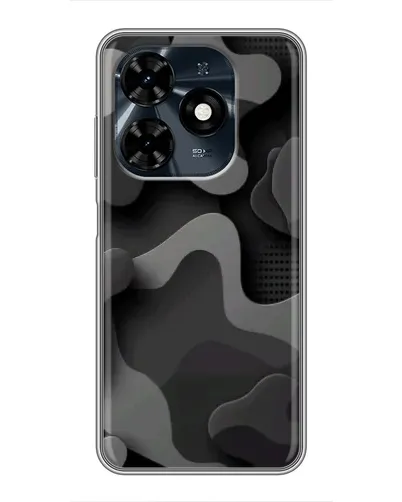 Чехол для TECNO Spark 20c с картинкой «Темный абстрактный камуфляж» Чехол для TECNO Spark 20c с картинкой «Темный абстрактный камуфляж»