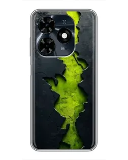 Чехол для TECNO Spark 20c с картинкой «Салатовый разлом скалы» Чехол для TECNO Spark 20c с картинкой «Салатовый разлом скалы»