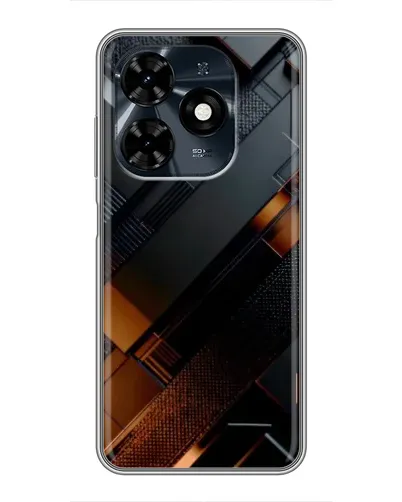 Чехол для TECNO Spark 20c с картинкой «Черные геометрические блоки» Чехол для TECNO Spark 20c с картинкой «Черные геометрические блоки»