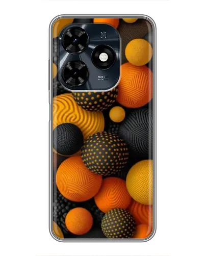 Чехол для TECNO Spark 20c с картинкой «Объемные оранжевые сферы» Чехол для TECNO Spark 20c с картинкой «Объемные оранжевые сферы»