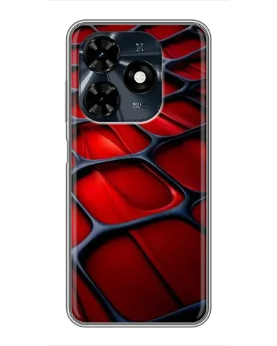 Чехол для TECNO Spark 20c с картинкой «Красная глянцевая сетка» Чехол для TECNO Spark 20c с картинкой «Красная глянцевая сетка»