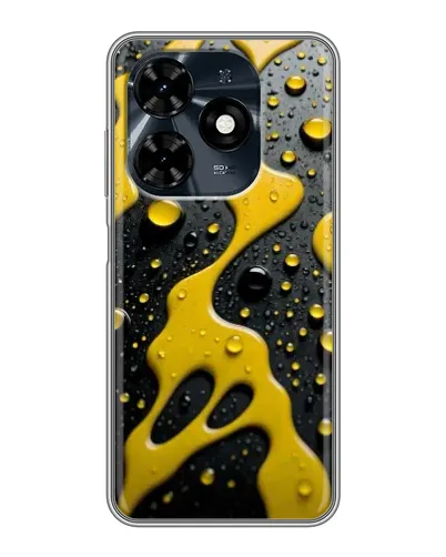 Чехол для TECNO Spark 20c с картинкой «Жидкое желтое золото» Чехол для TECNO Spark 20c с картинкой «Жидкое желтое золото»