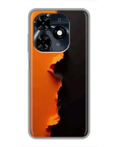 Чехол для TECNO Spark 20c с картинкой «Оранжевый разлом» Чехол для TECNO Spark 20c с картинкой «Оранжевый разлом»