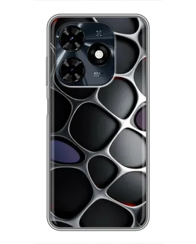 Чехол для TECNO Spark 20c с картинкой «Объемная темная решетка» Чехол для TECNO Spark 20c с картинкой «Объемная темная решетка»