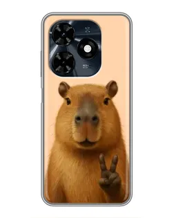 Чехол для TECNO Spark 20c с картинкой «Капибара виктория» Чехол для TECNO Spark 20c с картинкой «Капибара виктория»