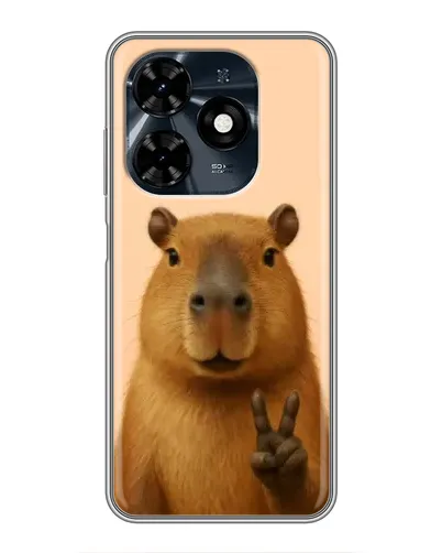 Чехол для TECNO Spark 20c с картинкой «Капибара виктория» Чехол для TECNO Spark 20c с картинкой «Капибара виктория»