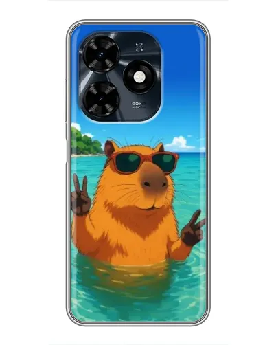 Чехол для TECNO Spark 20c с картинкой «Морская капибара» Чехол для TECNO Spark 20c с картинкой «Морская капибара»