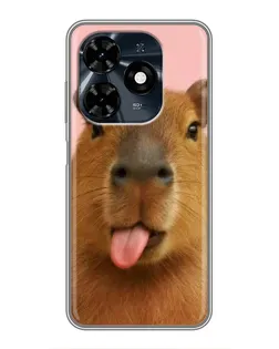 Чехол для TECNO Spark 20c с картинкой «Капибара с языком» Чехол для TECNO Spark 20c с картинкой «Капибара с языком»