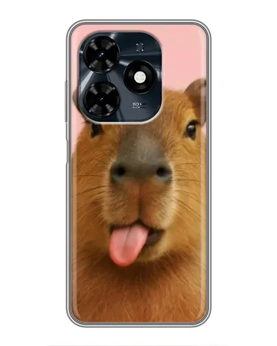 Чехол для TECNO Spark 20c с картинкой «Капибара с языком» Чехол для TECNO Spark 20c с картинкой «Капибара с языком»
