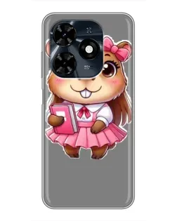 Чехол для TECNO Spark 20c с картинкой «Девочка капибара» Чехол для TECNO Spark 20c с картинкой «Девочка капибара»