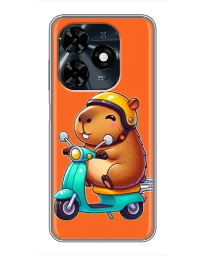 Чехол для TECNO Spark 20c с картинкой «Капибара на скутере» Чехол для TECNO Spark 20c с картинкой «Капибара на скутере»