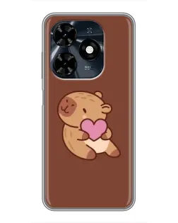 Чехол для TECNO Spark 20c с картинкой «Капибара с сердцем» Чехол для TECNO Spark 20c с картинкой «Капибара с сердцем»