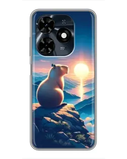 Чехол для TECNO Spark 20c с картинкой «Закат солнца с капибарой» Чехол для TECNO Spark 20c с картинкой «Закат солнца с капибарой»