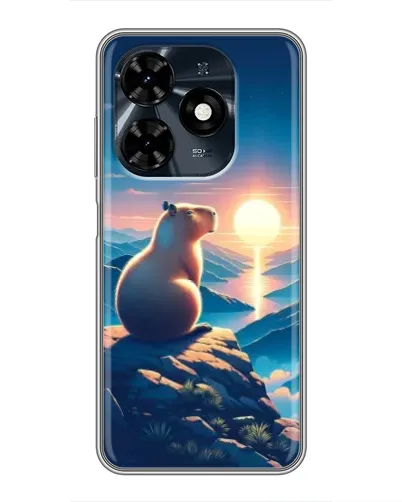 Чехол для TECNO Spark 20c с картинкой «Закат солнца с капибарой» Чехол для TECNO Spark 20c с картинкой «Закат солнца с капибарой»