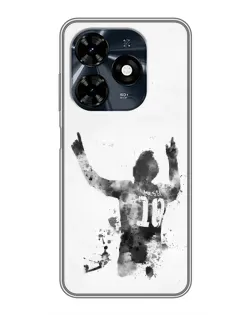 Чохол для TECNO Spark 20c з картинкою «Чорно-білий силует Мессі» Чохол для TECNO Spark 20c з картинкою «Чорно-білий силует Мессі»