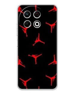 Чехол для TECNO Spark 30 Pro с картинкой «Jordan Red Pattern» Чехол для TECNO Spark 30 Pro с картинкой «Jordan Red Pattern»