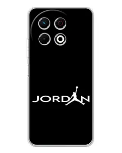 Чехол для TECNO Spark 30 Pro с картинкой «Jordan White Logo»
