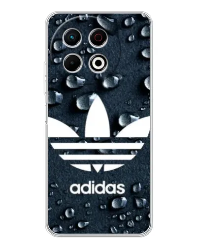 Чехол для TECNO Spark 30 Pro с картинкой «Adidas Trefoil Blue»