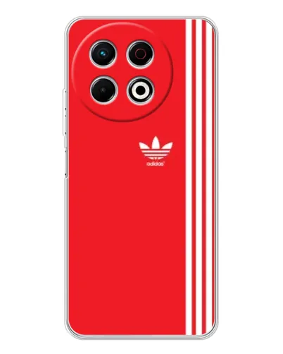 Чехол для TECNO Spark 30 Pro с картинкой «Красный минимализм Adidas»