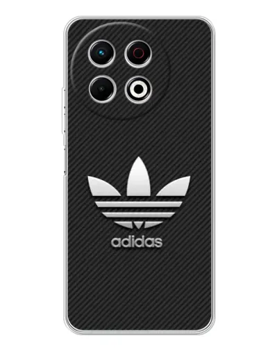Чехол для TECNO Spark 30 Pro с картинкой «Adidas Карбоновая текстура»
