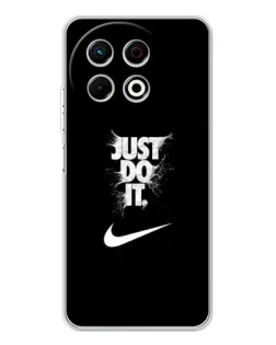 Чехол для TECNO Spark 30 Pro с картинкой «Текстовый принт Nike»
