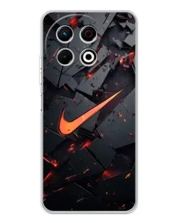Чехол для TECNO Spark 30 Pro с картинкой «Nike — эффект разломов»