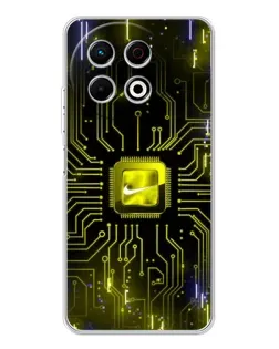 Чехол для TECNO Spark 30 Pro с картинкой «Nike — золотая искра»