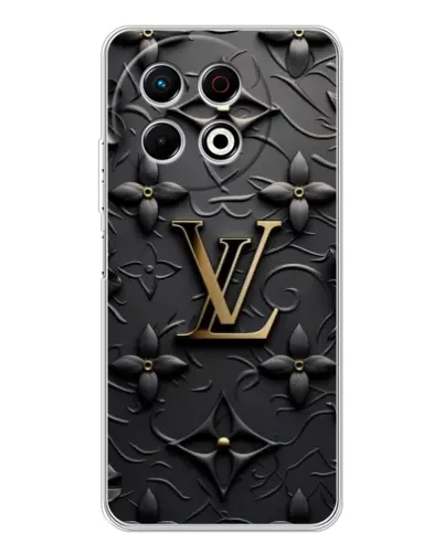 Чехол для TECNO Spark 30 Pro с картинкой «Кожаная текстура LV»