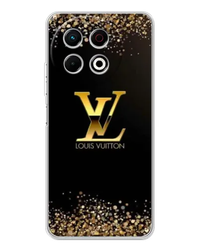 Чехол для TECNO Spark 30 Pro с картинкой «LV — золотые искры»