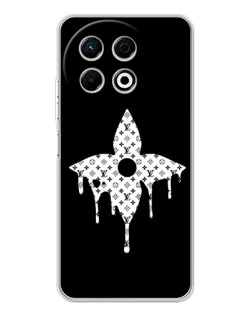 Чехол для TECNO Spark 30 Pro с картинкой «Цветочная монограмма»