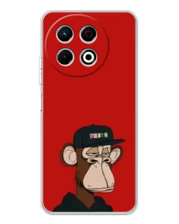 Чехол для TECNO Spark 30 Pro с картинкой «Bored Ape — красный фон» Чехол для TECNO Spark 30 Pro с картинкой «Bored Ape — красный фон»