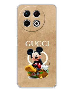 Чехол для TECNO Spark 30 Pro с картинкой «Микки Маус Gucci — крафт»