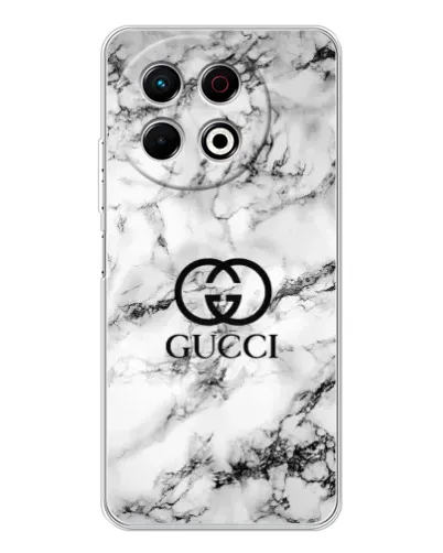 Чехол для TECNO Spark 30 Pro с картинкой «Gucci — мраморный шик»
