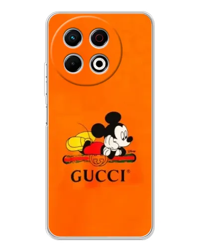 Чехол для TECNO Spark 30 Pro с картинкой «Микки Маус Gucci — оранж» Чехол для TECNO Spark 30 Pro с картинкой «Микки Маус Gucci — оранж»