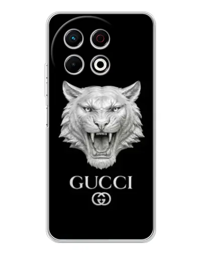 Чехол для TECNO Spark 30 Pro с картинкой «Gucci — серебряный лев» Чехол для TECNO Spark 30 Pro с картинкой «Gucci — серебряный лев»