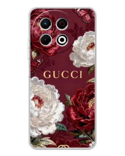 Чехол для TECNO Spark 30 Pro с картинкой «Gucci — бордовые розы» Чехол для TECNO Spark 30 Pro с картинкой «Gucci — бордовые розы»