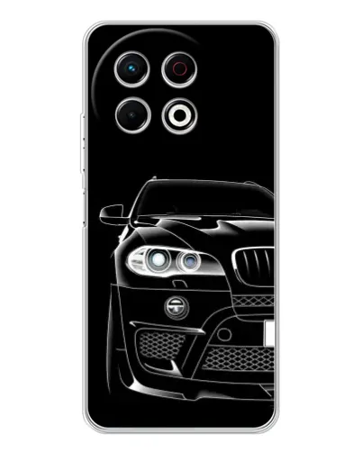 Чехол для TECNO Spark 30 Pro с картинкой «Темный силуэт BMW»