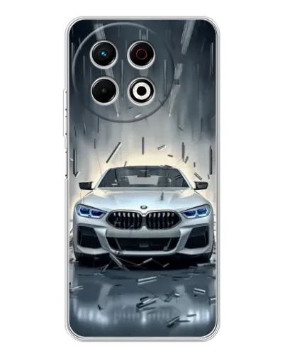 Чехол для TECNO Spark 30 Pro с картинкой «BMW в свете фар»