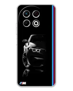 Чехол для TECNO Spark 30 Pro с картинкой «Силуэт BMW в темноте»