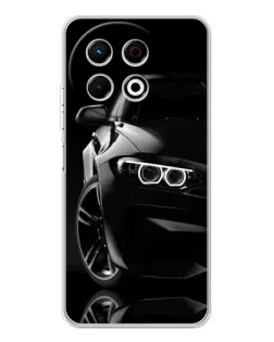 Чехол для TECNO Spark 30 Pro с картинкой «Черная BMW — профиль»