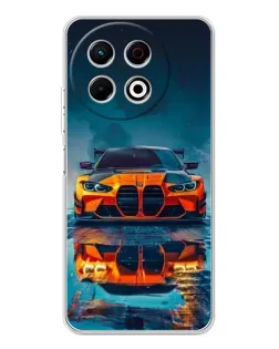 Чехол для TECNO Spark 30 Pro с картинкой «BMW — золотая эмблема»