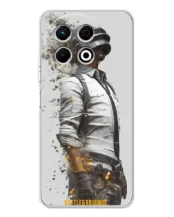 Чехол для TECNO Spark 30 Pro с картинкой «PUBG — боец в пыли»