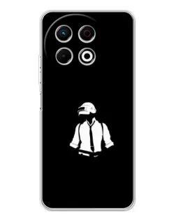Чехол для TECNO Spark 30 Pro с картинкой «PUBG — белый шлем»