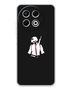 Чехол для TECNO Spark 30 Pro с картинкой «PUBG — силуэт воина»