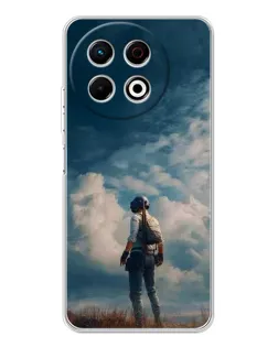 Чехол для TECNO Spark 30 Pro с картинкой «Герой PUBG на скале»