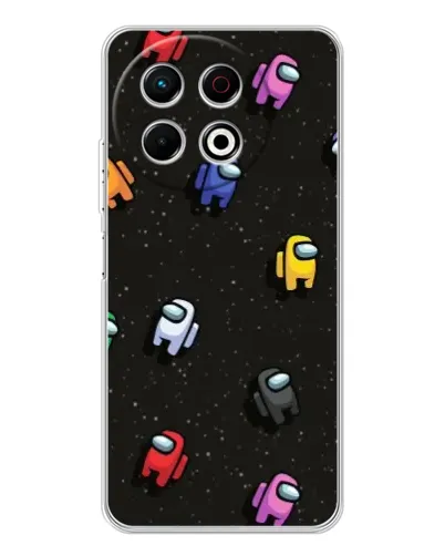 Чехол для TECNO Spark 30 Pro с картинкой «Космический паттерн Among Us»